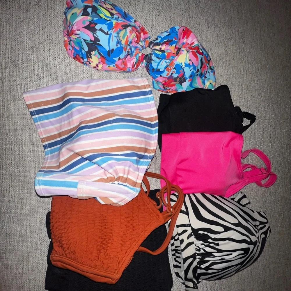 LOT of Colorful Swim tops size XL - Picture 2 of 11